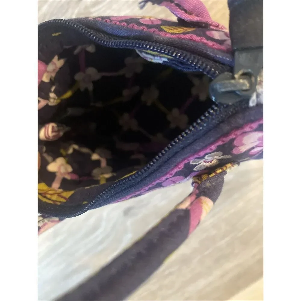 VERA BRADLEY MINI PURSE W/ HANDLES PURPLE FLORAL NIGHTINGALE